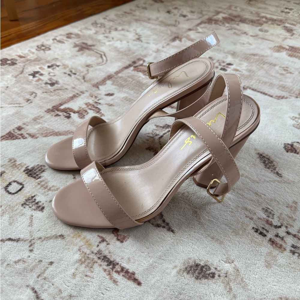 nude strappy heels